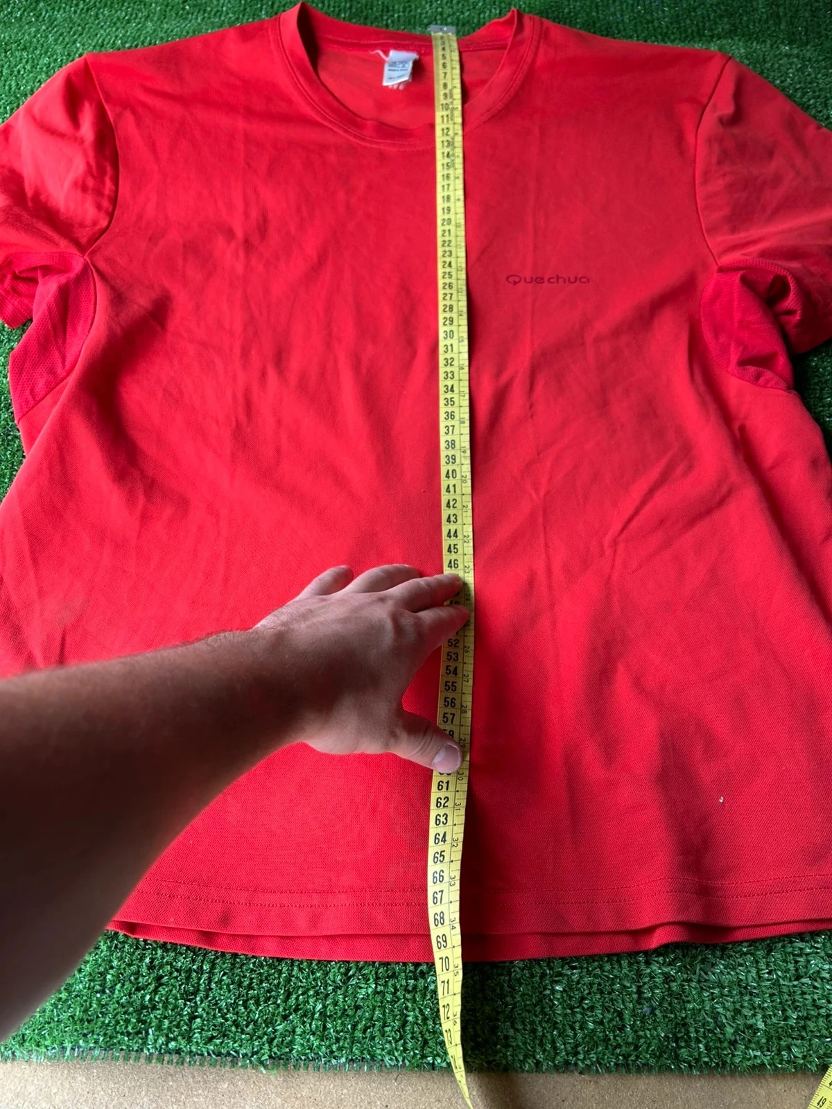Red plain Quechua jersey t-shirt size xl – photo 7